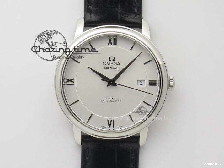 0427 HighQuality De Ville Chronograph SS OMF 1:1 Best Edition White Dial On SS Bracelet A 8151